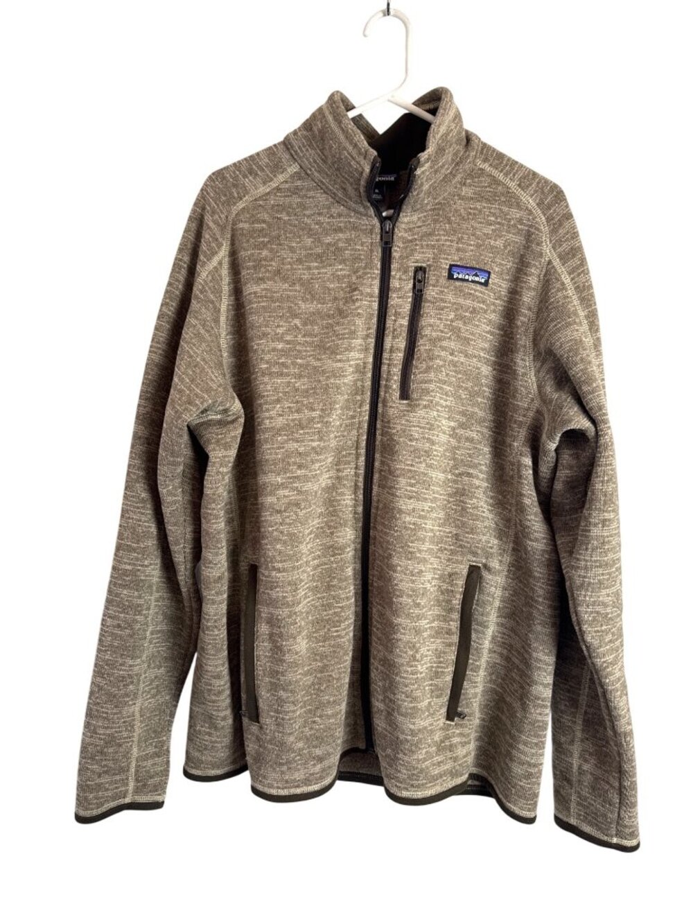 Patagonia Men's Better Sweater Brown Heathered Size XL Pale Khaki